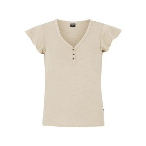 Koszulka damska Protest Kayla. Brązowe koszulki sportowe Protest, bez wzorów, bez ramiączek. Za 190,00 zł.