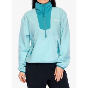 Bluza bez kaptura damska Columbia Sequoia Grove Half Zip Fleece. Zielone bluzy Columbia, m, bez wzorów, bez kaptura. Za 182,99 zł.