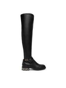 Liu Jo Muszkieterki SF4211 EX046 Czarny. Czarne kozaki Liu Jo, bez wzorów, ze skóry, bez obcasa, na płaskiej podeszwie, bez zapięcia. Za 629,99 zł.