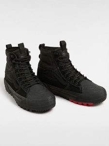 Vans Skórzane sneakersy "Sk8-Hi" w kolorze czarnym rozmiar: 38,5. Czarne trampki Vans, bez wzorów, z gore-texu, za kostkę, bez zapięcia. Za 338,21 zł.