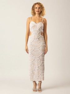 APART Sukienka w kolorze białym rozmiar: 36. Białe sukienki Apart, bez wzorów, bez kołnierzyka, bez ramiączek, maxi. Za 547,77 zł.