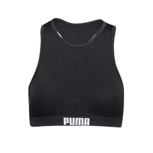 Góra od bikini Puma, racerback, czarnym. Czarne bikini Puma, bez wzorów. Za 173,99 zł.