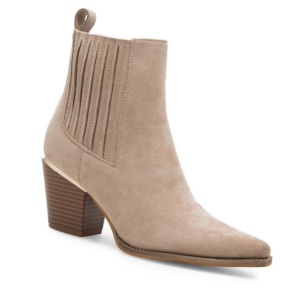 Botki Jenny Fairy. Brązowe botki Jenny Fairy, bez wzorów, bez obcasa, na słupku, bez zapięcia. Za 83,99 zł.