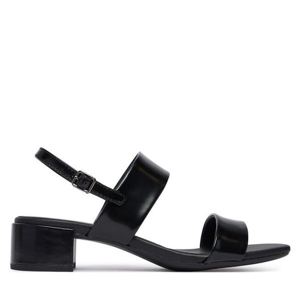 Sandały ECCO. Czarne sandały ecco, bez wzorów, bez obcasa, na słupku, bez zapięcia. Za 569,99 zł.