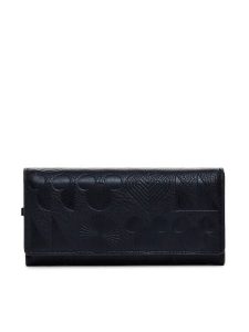 Desigual Portfel 25SAYP07 Czarny. Czarne portfele Desigual, bez wzorów, ze skóry. Za 189,99 zł.