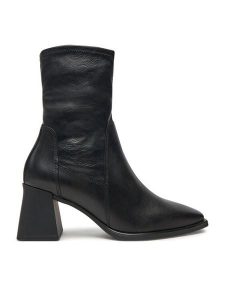 Vagabond Shoemakers Botki Hedda 5602-302-20 Czarny. Czarne botki Vagabond Shoemakers, bez wzorów, ze skóry, bez obcasa, na słupku, bez zapięcia. Za 579,99 zł.