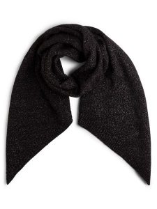 Vila Szalik - Vikody Kobiety Sztuczne włókno czarny|srebrny, ONE SIZE. Czarne szaliki Vila, bez wzorów, z dzianiny. Za 79,95 zł.