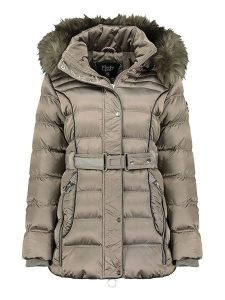 Canadian Peak Parka "Aimeraudeak" w kolorze szarobrązowym rozmiar: M. Brązowe płaszcze Canadian Peak, m, bez wzorów, z tkaniny, bez kaptura. Za 201,08 zł.