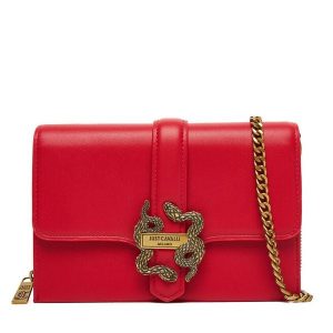 Torebka Just Cavalli. Czerwone listonoszki Just Cavalli, bez wzorów, bez dodatków. Za 539,99 zł.