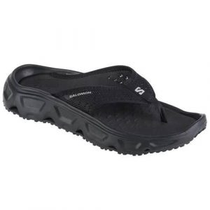 Japonki damskie Salomon Reelax Break 6.0. Czarne klapki Salomon, bez wzorów, z materiału, bez obcasa. Za 382,00 zł.