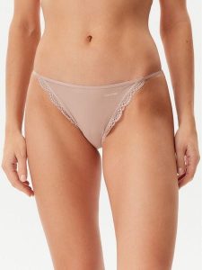 Calvin Klein Underwear Figi klasyczne LV00QD5269 Beżowy. Brązowe figi Calvin Klein Underwear, bez wzorów, z syntetyku. Za 49,99 zł.