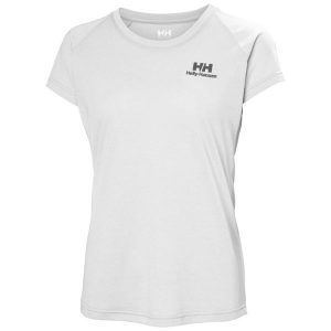 Koszulka damska Helly Hansen Nord Graphic Drop. Białe bluzki Helly Hansen, bez wzorów, sportowe, bez kołnierzyka, bez ramiączek. Za 203,00 zł.