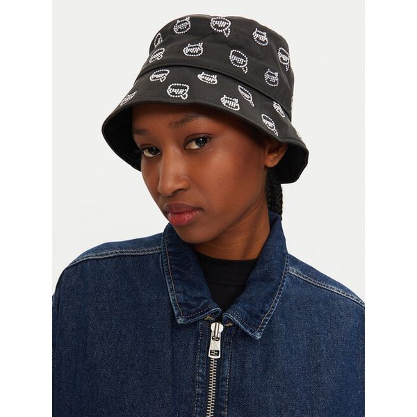 Kapelusz KARL LAGERFELD. Czarne kapelusze KARL LAGERFELD, bez wzorów. Za 209,99 zł.