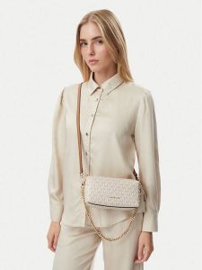 MICHAEL Michael Kors Torebka 32F6GYTC1B Kremowy. Białe kuferki MICHAEL Michael Kors, bez wzorów, bez dodatków. Za 859,99 zł.