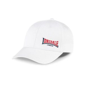 Czapka z daszkiem Lonsdale Enville. Białe czapki Lonsdale, bez wzorów, eleganckie. Za 148,50 zł.