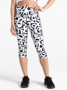 Dare 2b Legginsy sportowe "Influential" w kolorze biało-czarnym rozmiar: 46. Białe legginsy Dare 2b, bez wzorów, z materiału, outdoorowe. Za 69,91 zł.