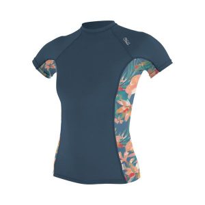 Damska koszulka typu rashguard O'Neill Side Print. Niebieskie bluzki O'Neill, l, bez wzorów, sportowe, bez kołnierzyka, bez ramiączek. Za 230,50 zł.