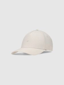 4F Czapka z daszkiem strapback uniseks - biała L/XL. Białe czapki 4f, bez wzorów, z syntetyku, sportowe. W wyprzedaży za 79,99 zł.