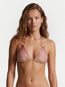 Guess Góra od bikini E6GJ11 KF600 Różowy. Czerwone bikini Guess, z aplikacjami, z syntetyku. Za 329,99 zł.