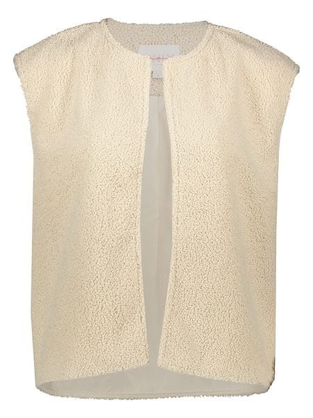 ONLY Kamizelka w kolorze kremowym rozmiar: L. Brązowe kamizelki ONLY, l, bez wzorów, z materiału, bez kołnierzyka, bez ramiączek, bez kaptura. Za 104,39 zł.