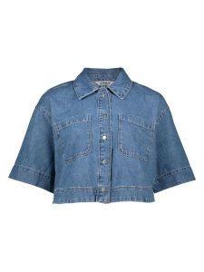 ONLY Koszula dżinsowa w kolorze niebieskim rozmiar: XL. Niebieskie koszule ONLY, xl, bez wzorów, z bawełny, bez kołnierzyka, bez ramiączek. Za 134,95 zł.