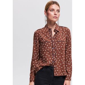 Koszula w kropki - Brązowy. Koszule marki Reserved. Za 119,99 zł.