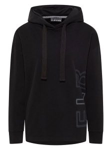 ELBSAND Bluza "Elna" w kolorze czarnym rozmiar: S. Czarne bluzy ELBSAND, s, bez wzorów, z kapturem. Za 185,32 zł.