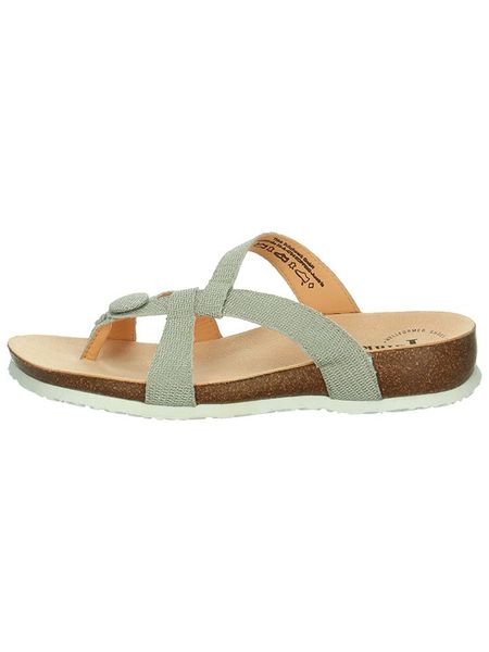 Think! Skórzane japonki "Julia" w kolorze miętowym rozmiar: 41. Zielone klapki Think, bez wzorów, z otwartym noskiem, bez obcasa. Za 100,28 zł.