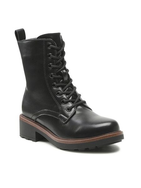 Clara Barson Trzewiki WS5658-06 Czarny. Czarne botki Clara Barson, bez wzorów, ze skóry, bez obcasa, na słupku, bez zapięcia. Za 159,99 zł.