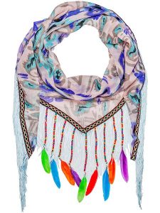 MENTHE À L'O Szal ze wzorem - 160 x 115 cm rozmiar: onesize. Szaliki MENTHE À L'O, z aplikacjami, z bawełny. Za 113,90 zł.