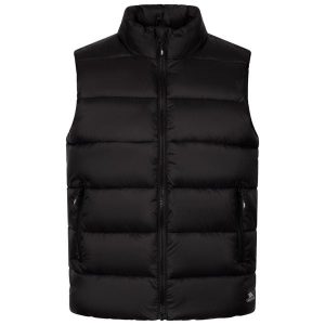 Trespass Simone - Damska kamizelka casualowa czarna. Czarne kamizelki Trespass, bez wzorów, z puchu, bez kołnierzyka, bez ramiączek, bez kaptura. Za 318,99 zł.