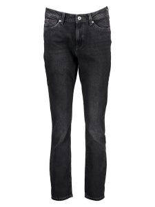 Pepe Jeans Dżinsy "Violet" - Tapered fit - w kolorze czarnym rozmiar: W28/L32. Czarne jeansy Pepe Jeans, z aplikacjami, z bawełny, z podwyższonym stanem. Za 179,22 zł.