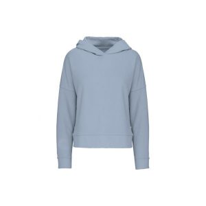 Damska bluza z kapturem Kariban. Niebieskie bluzy KARIBAN, bez wzorów, z kapturem. W wyprzedaży za 56,00 zł.