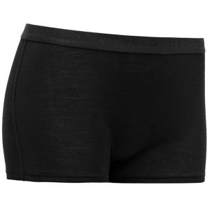 Figi hipster Devold Breeze Merino 150 100% wełna merino czarne dopasowany krój. Czarne figi Devold, bez wzorów, z materiału. Za 186,99 zł.