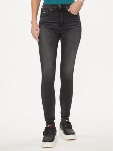 Tommy Jeans Jeansy Sylvia DW0DW17593 Czarny Skinny Fit. Czarne jeansy Tommy Jeans, bez wzorów, z bawełny. Za 669,99 zł.