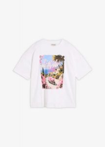 T-shirt oversize z czystej bawełny organicznej. Białe t-shirty bonprix, bez wzorów, z bawełny, bez kołnierzyka, bez ramiączek. Za 67,99 zł.