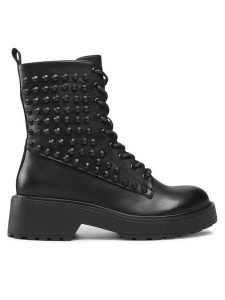 DeeZee Trapery H190852-3A Czarny. Czarne buty zimowe DeeZee, ze skóry, bez obcasa, bez zapięcia. Za 129,99 zł.