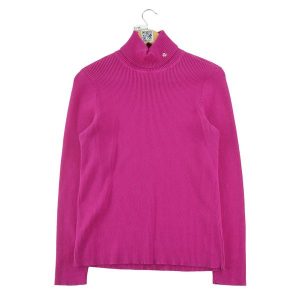 Second life - Sweter z golfem dla kobiet różowy - Jak nowy. Czerwone golfy Ralph Lauren, bez wzorów. Za 136,28 zł.