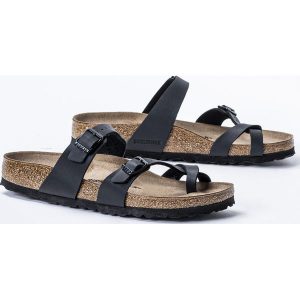 Japonki damskie Birkenstock Mayari BF (71793). Czarne klapki Birkenstock, bez wzorów, bez obcasa. Za 299,99 zł.