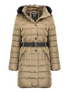 Canadian Peak Parka "Anemoneak" w kolorze beżowym rozmiar: M. Brązowe płaszcze Canadian Peak, m, bez wzorów, z tkaniny, bez kaptura. Za 180,06 zł.
