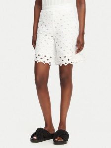 Max Mara Beachwear Szorty materiałowe Bchuguale 2616781039 Biały Regular Fit. Białe szorty Max Mara Beachwear, bez wzorów, z bawełny. Za 969,99 zł.