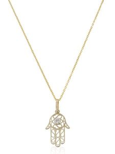 OR ÉCLAT Złota zawieszka "Main de Fatma" z cyrkoniami rozmiar: onesize. Żółte zawieszki OR ÉCLAT, z cyrkonią, złote. Za 282,99 zł.