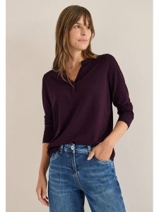 Cecil Koszulka w kolorze fioletowym rozmiar: L. Różowe bluzki Cecil, l, bez wzorów, bez kołnierzyka, bez ramiączek. Za 117,73 zł.