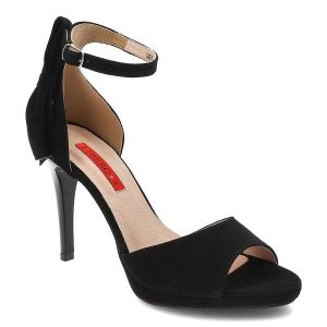 Czarne Sandały Libero Eleganckie Skórzane Buty. Czarne sandały Libero, bez wzorów, bez obcasa, na obcasie, bez zapięcia. Za 269,00 zł.