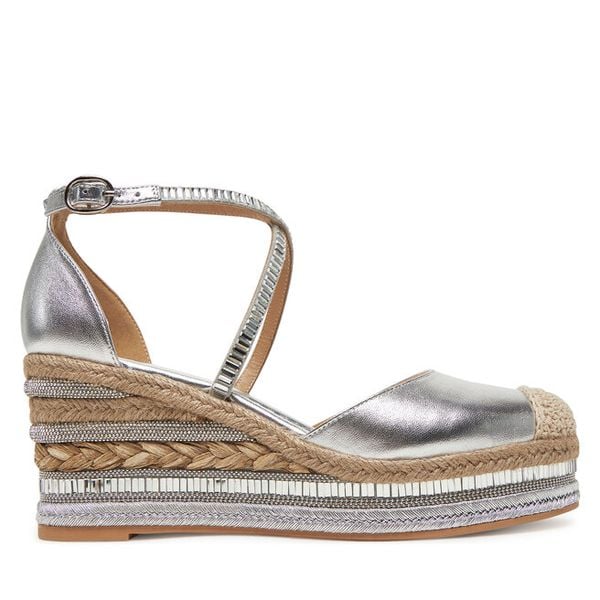 Półbuty Alma En Pena. Szare czółenka Alma en Pena, bez wzorów, bez obcasa, na koturnie, bez zapięcia. Za 349,99 zł.