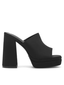 DeeZee Klapki TS5527-01 Czarny. Czarne klapki DeeZee, bez wzorów, z materiału, bez obcasa. Za 139,99 zł.