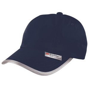 Odblaskowa Czapka Z Daszkiem. Niebieskie czapki RESULT HEADWEAR, bez wzorów, z bawełny. Za 51,99 zł.