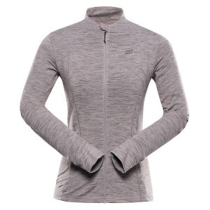 Bluza damska turystyczna szybkoschnąca Alpine Pro Golla 2. Brązowe bluzy Alpine Pro, bez wzorów, bez kaptura. W wyprzedaży za 299,00 zł.