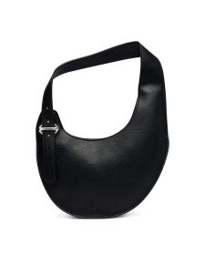 Calvin Klein Torebka Asym Buckle Shoulder Bag LV04F3872G Czarny. Czarne torebki klasyczne Calvin Klein, bez wzorów, ze skóry, bez dodatków. Za 449,99 zł.