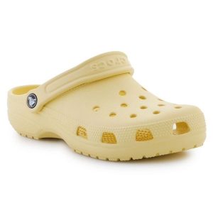 Klapki Crocs Classic 10001-78R żółte. Żółte klapki bez wzorów, bez obcasa. Za 345,55 zł.